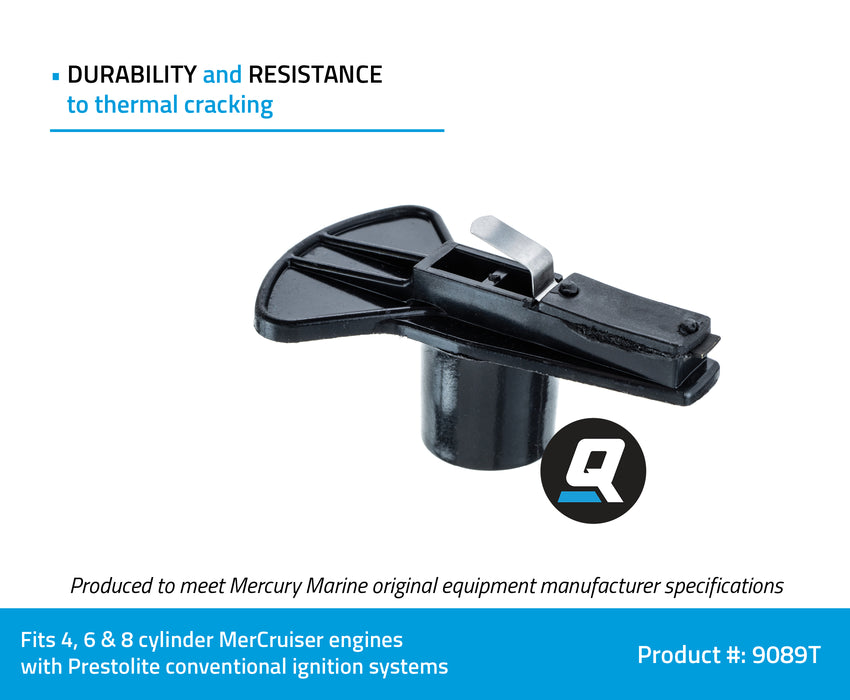 Quicksilver 9089T Rotor for Marinized 4 to 8 Cylinder Ford and GM Engines with Prestolite Conventional Ignition Systems
