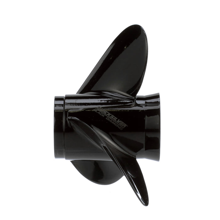 Quicksilver Black Diamond 3-Blade Aluminum Propeller, 10.2" Diameter x 15" Pitch, Right Hand Rotation