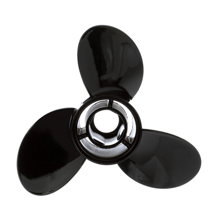 Quicksilver Black Diamond 3-Blade Aluminum Propeller, 10.5" Diameter x 13" Pitch, Right Hand Rotation