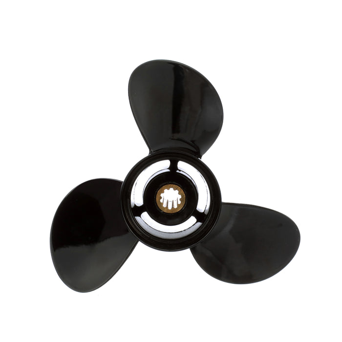 Quicksilver Black Diamond 3-Blade Aluminum Propeller, 9.25" Diameter x 12.5" Pitch, Right Hand Rotation
