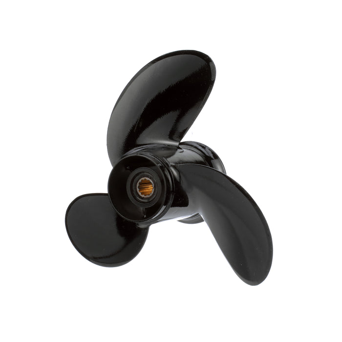 Quicksilver Black Diamond 3-Blade Aluminum Propeller, 8.9" Diameter x 7.5" Pitch, Right Hand Rotation