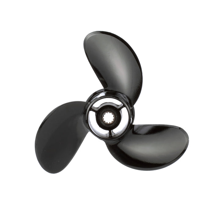 Quicksilver Black Diamond 3-Blade Aluminum Propeller, 8.9" Diameter x 7.5" Pitch, Right Hand Rotation