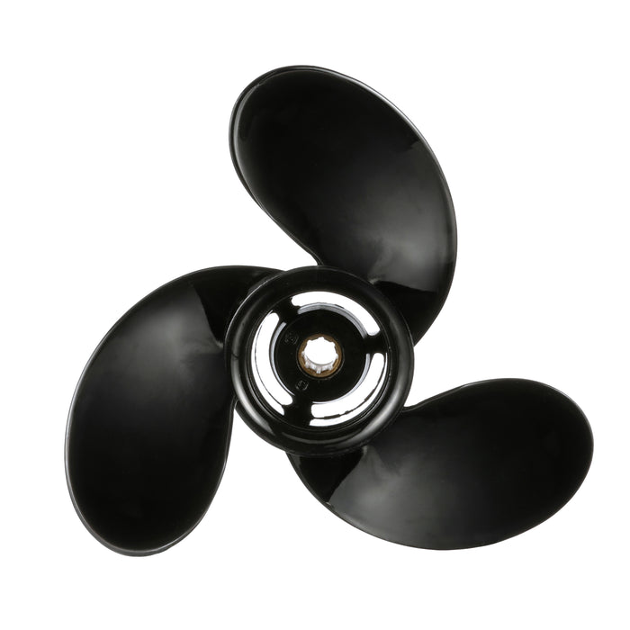 Quicksilver Black Diamond 3-Blade Aluminum Propeller, 9" Diameter x 10.5" Pitch, Right Hand Rotation