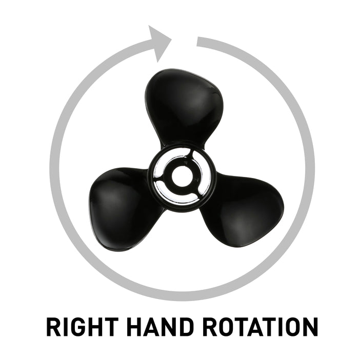 Quicksilver Black Diamond 3-Blade Aluminum Propeller, 16" Diameter x 16" Pitch, Right Hand Rotation