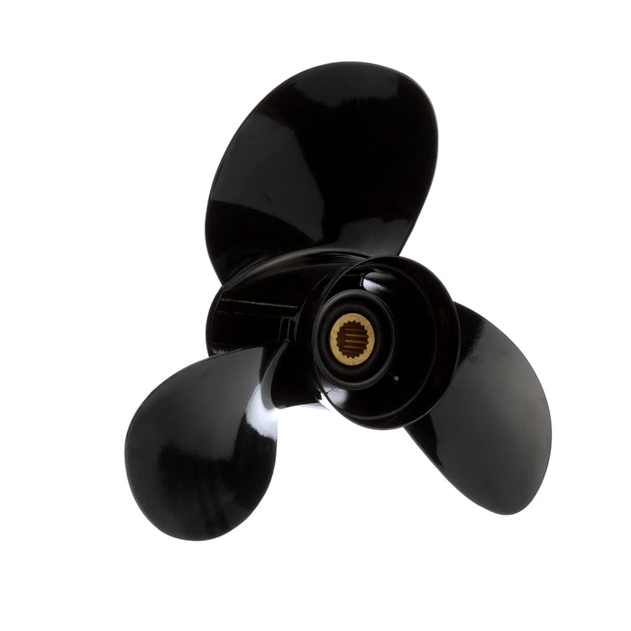 Quicksilver Black Diamond Bravo Two Propeller Black Finish, 18.25" Diameter x 19" Pitch, Left Hand Rotation
