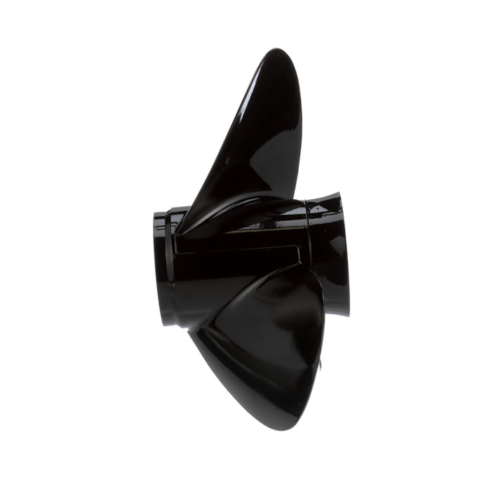 Quicksilver Black Diamond Bravo Two Propeller Black Finish, 18.75" Diameter x 17" Pitch, Left Hand Rotation