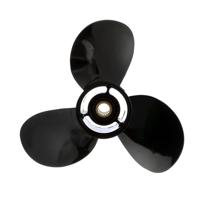 Quicksilver Black Diamond Bravo Two Propeller Black Finsih, 17.75" Diameter X 21" Pitch, Left Hand Rotation