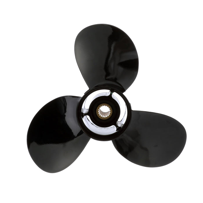 Quicksilver Black Diamond Bravo Two Propeller Black Finish, 17.5" Diameter x 23" Pitch, Right Hand Rotation