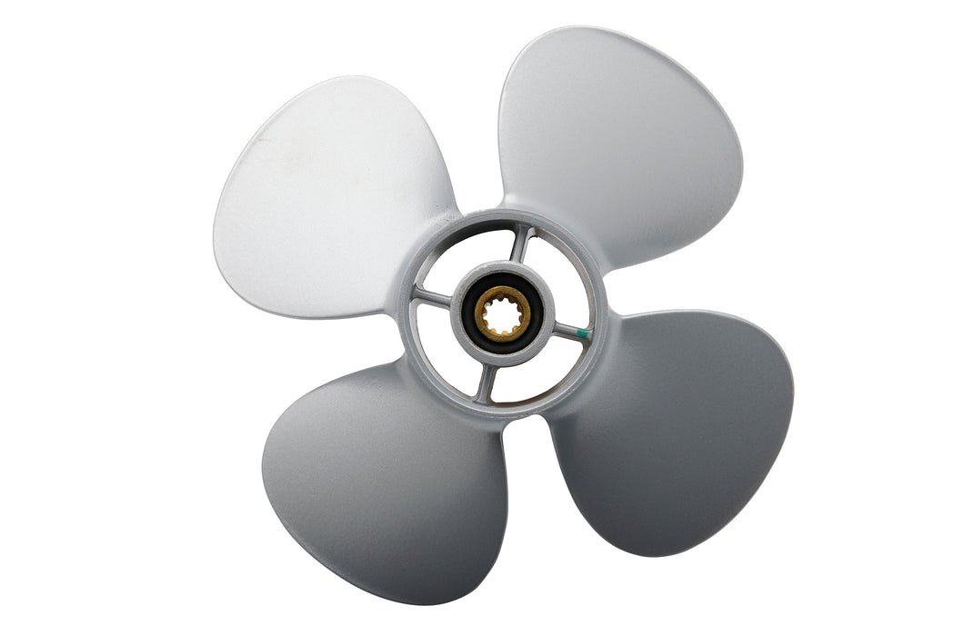 Quicksilver Black Diamond 4-Blade Aluminum Propeller, 11" Diameter x 7" Pitch, Right Hand Rotation