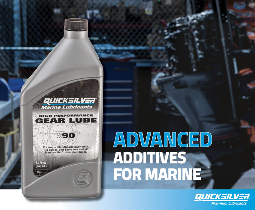 Quicksilver 858065Q01 SAE 90 High Performance Gear Lube, 2.5 Gallon