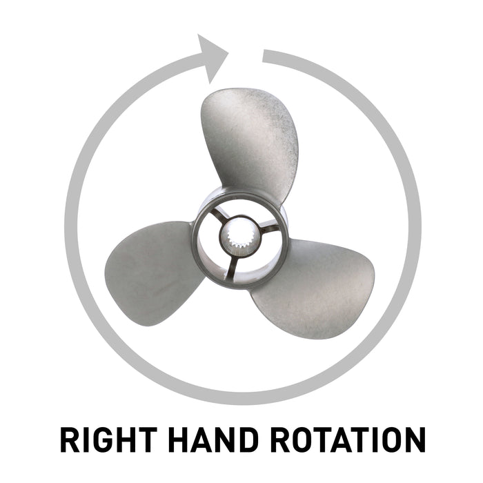 Quicksilver Bravo Three 13.5" Diameter X 28" Pitch, 3-Blade Stainless Steel Propeller, Right Hand Rotation, Matte Finish