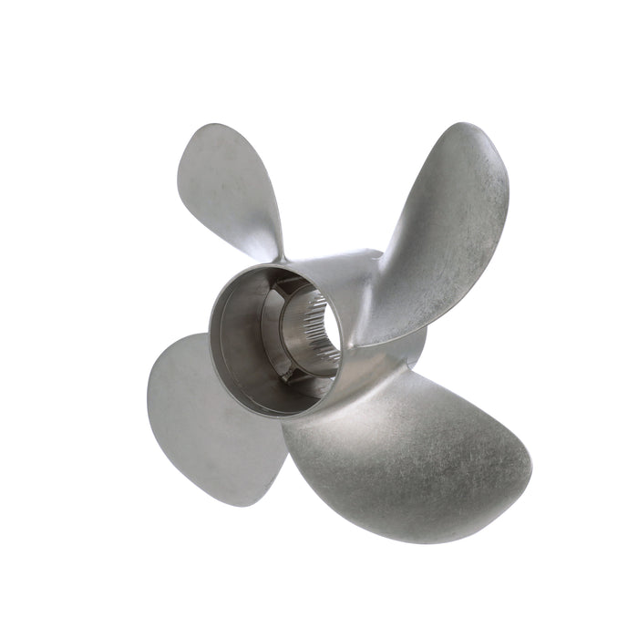 Quicksilver Bravo Three 15.25" Diameter X 26" Pitch, 4-Blade Stainless Steel Propeller, Left Hand Rotation, Matte Finish