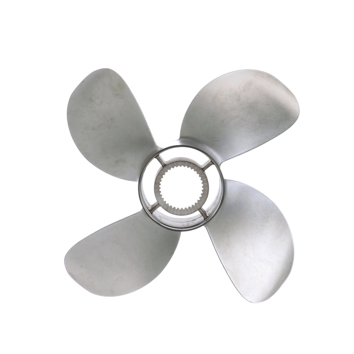 Quicksilver Bravo Three 15" Diameter X 28" Pitch, 4-Blade Stainless Steel Propeller, Left Hand Rotation, Matte Finish