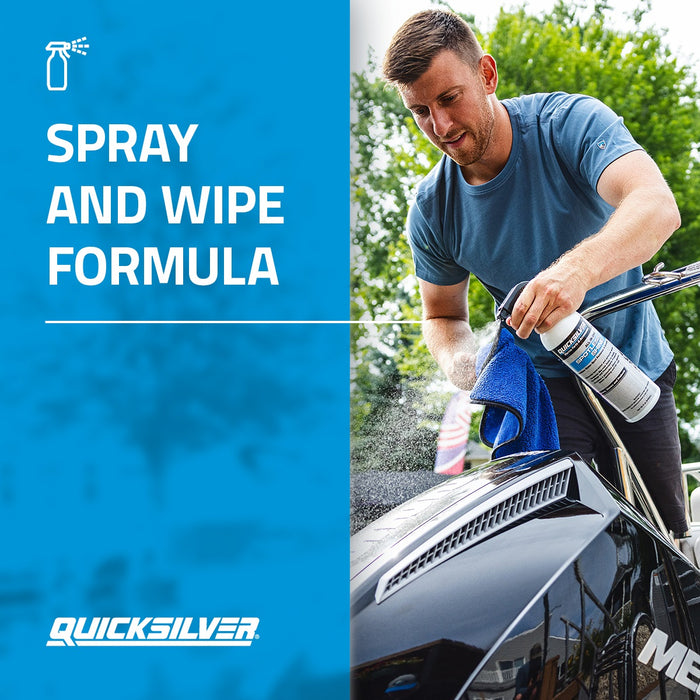 Quicksilver Spotless Shine For Marine Boats and Outboard Engines, RV and Powersports, 32 oz