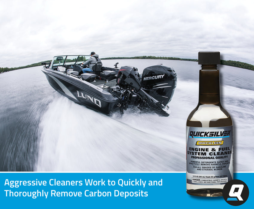 Quicksilver 8M0058681 Quickleen Engine & Fuel System Cleaner, 32 oz