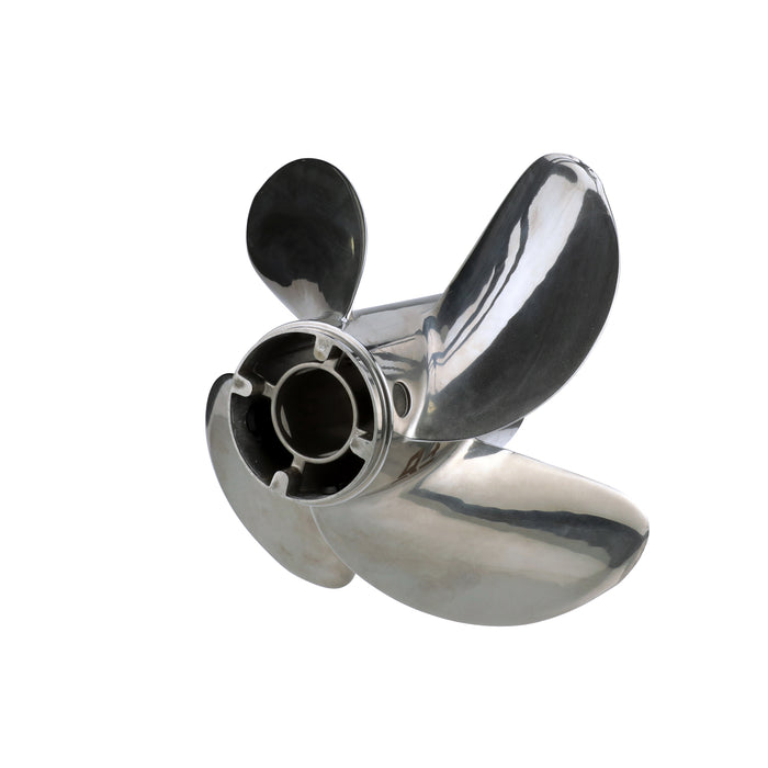 Quicksilver Q4 14.6" Diameter X 23" Pitch, 4-Blade Stainless Steel Propeller, Left Hand Rotation