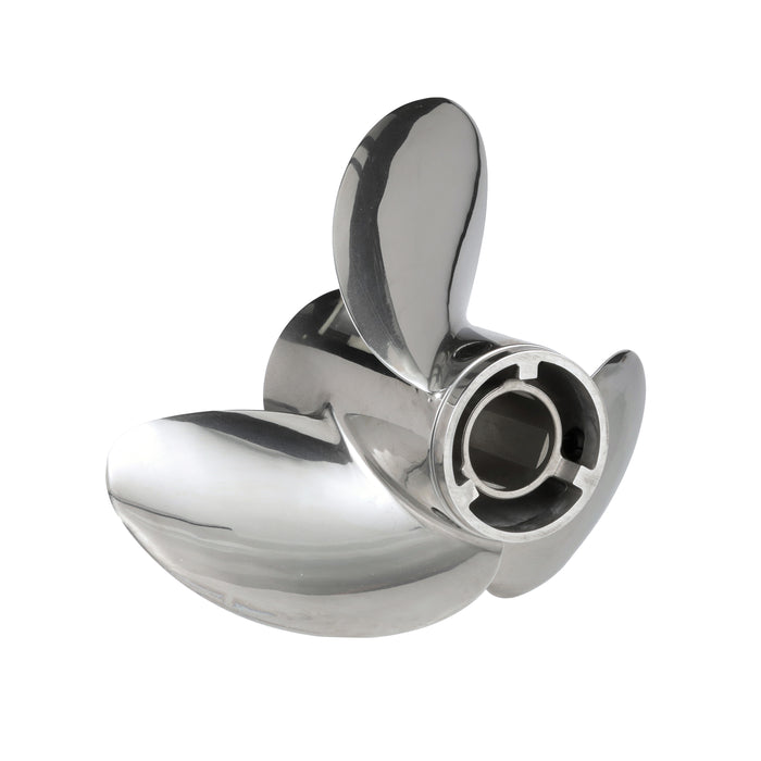 Quicksilver Q3 13.6" Diameter X 21" Pitch, 3-Blade Stainless Steel Propeller, Right Hand Rotation, High Polished Finish