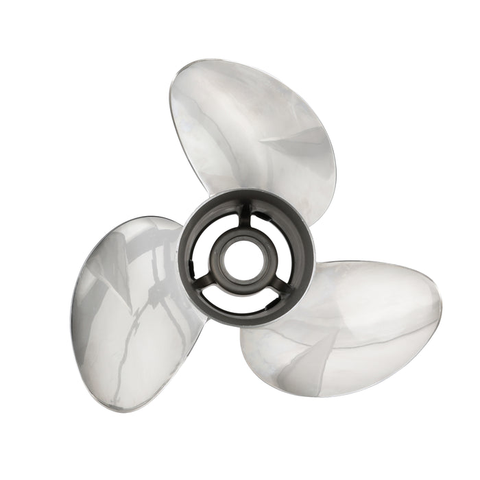 Quicksilver Q3 13.6" Diameter X 21" Pitch, 3-Blade Stainless Steel Propeller, Right Hand Rotation, High Polished Finish