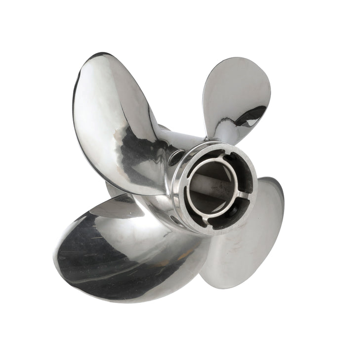 Quicksilver Q4 13.5" Diameter X 15" Pitch, 4-Blade Stainless Steel Propeller, Right Hand Rotation