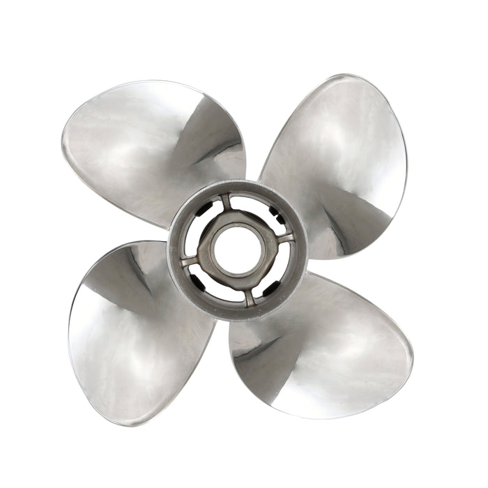 Quicksilver Q4 13.5" Diameter X 15" Pitch, 4-Blade Stainless Steel Propeller, Right Hand Rotation