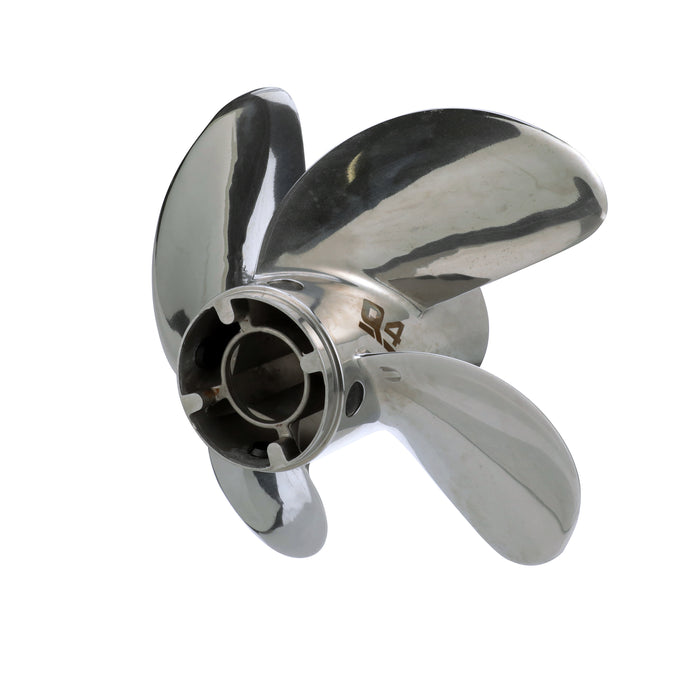 Quicksilver Q4 14.6" Diameter X 23" Pitch, 4-Blade Stainless Steel Propeller, Right Hand Rotation