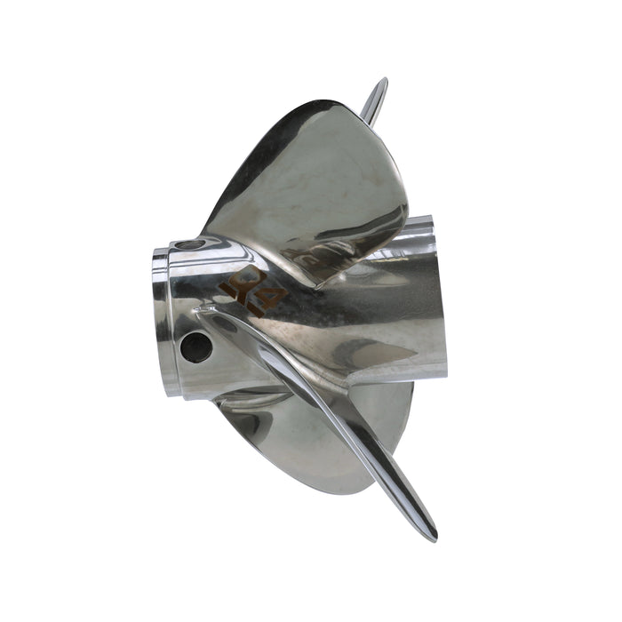 Quicksilver Q4 14.6" Diameter X 17" Pitch, 4-Blade Stainless Steel Propeller, Right Hand Rotation