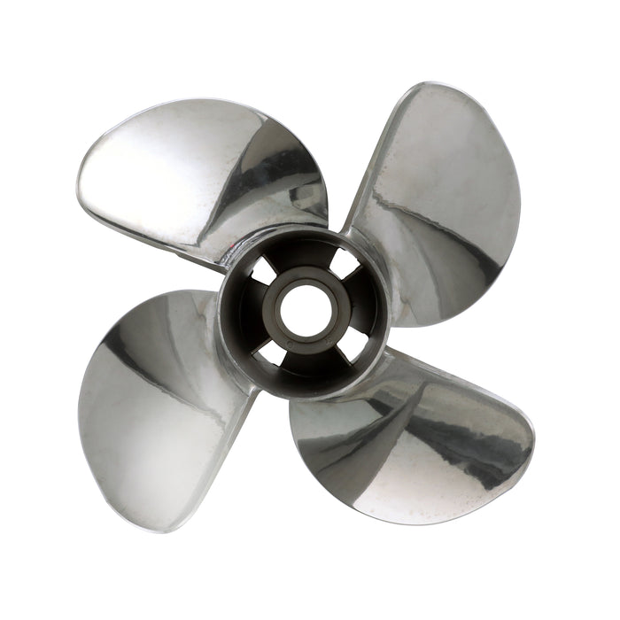 Quicksilver Q4 14.6" Diameter X 21" Pitch, 4-Blade Stainless Steel Propeller, Right Hand Rotation