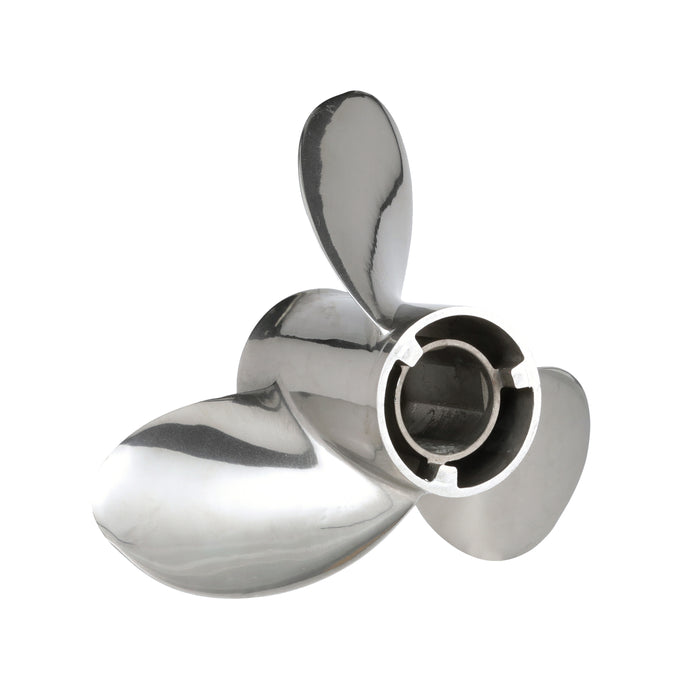 Quicksilver QS5118X Silverado 13" Diameter X 18" Pitch, 3-Blade Stainless Steel Propeller, Right Hand Rotation, 40 CT, 125hp