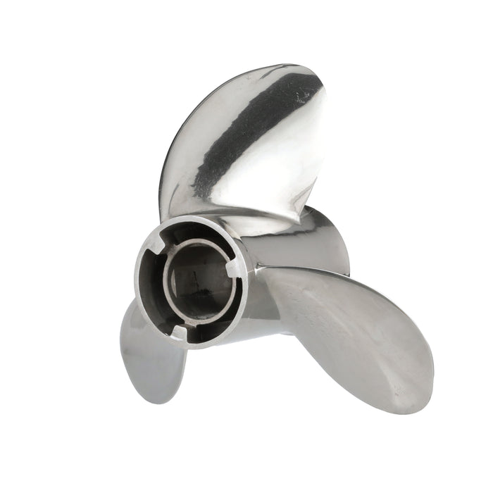 Quicksilver QS5114X Silverado 13.375" Diameter X 14" Pitch, 3-Blade Stainless Steel Propeller, Right Hand Rotation, 40 CT, 125hp