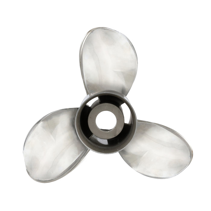 Quicksilver QS5114X Silverado 13.375" Diameter X 14" Pitch, 3-Blade Stainless Steel Propeller, Right Hand Rotation, 40 CT, 125hp