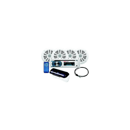 Boss MCK508WB64S marine stereo with Bluetooth, CD/USB/SD playback and 6.5 inch waterproof speakers