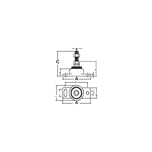 Barr Marine 80001 Rubber Engine Mount with 350 lbs capacity