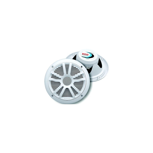 Boss MR6W 6.5 inch white marine speakers with waterproof and UV-resistant construction