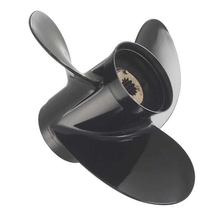 Quicksilver Black Diamond 3-Blade Aluminum Propeller, 9" Diameter x 10" Pitch, Right Hand Rotation