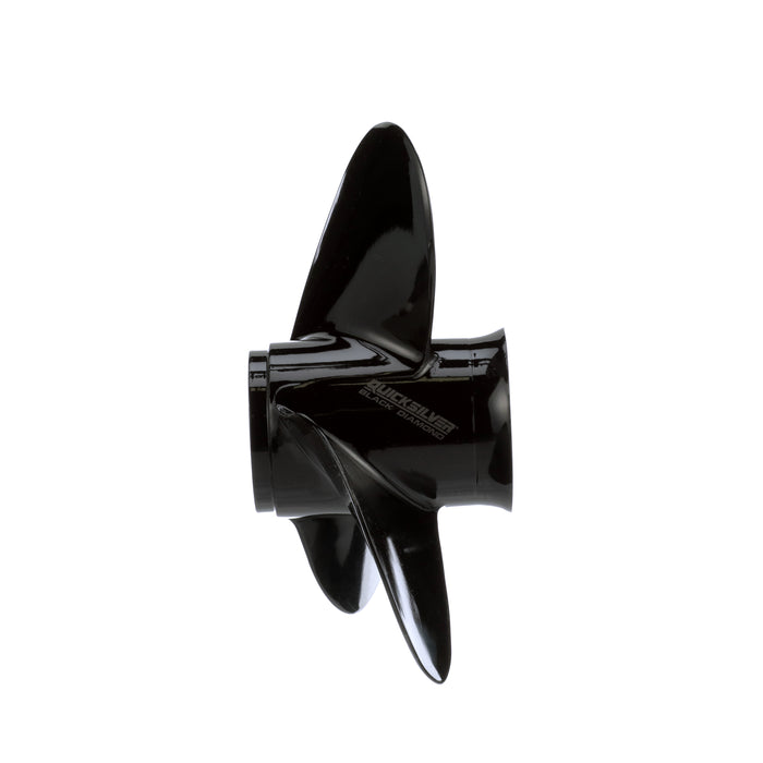Quicksilver Black Diamond 3-Blade Aluminum Propeller, 14" Diameter x 13" Pitch, Right Hand Rotation