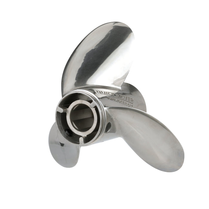 Quicksilver Thunderbolt Propeller High Polished Stainless Finish, 15.3" Diameter x 19" Pitch, Left Hand Rotation