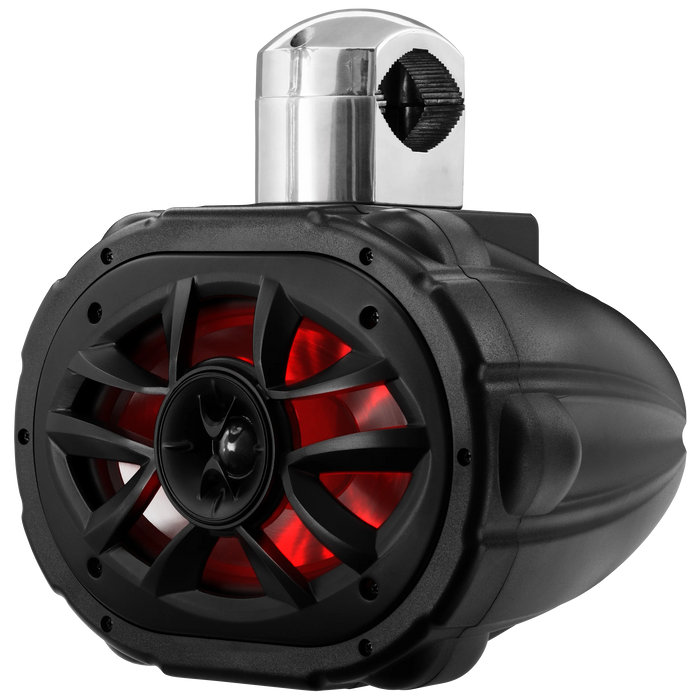 Boss MRWT69RGB 6x9" 4-Way Marine Waketower Speakers with Multi-Color LED Illumination